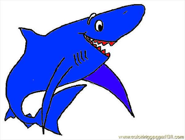free printable coloring image Sharks33
