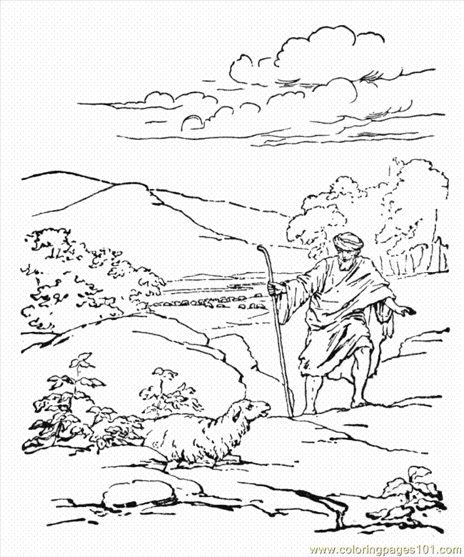 Coloring Pages Parablelostsheep (Animals > Sheeps) - free printable