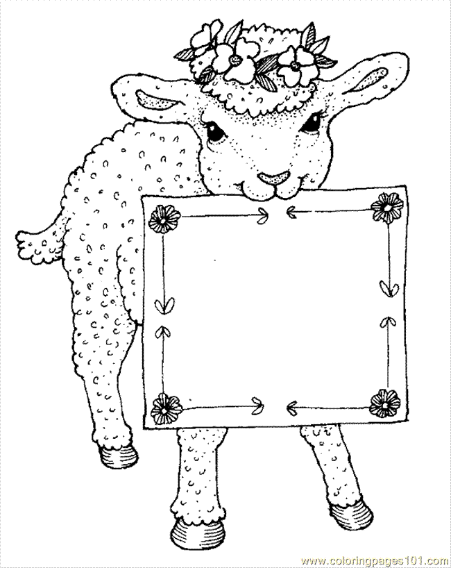 Coloring Pages Sheep Coloring Page 12 (Animals > Sheeps) - free
