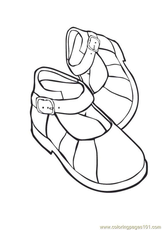 Coloring Pages Shoes (Entertainment > Shoes) - free printable coloring