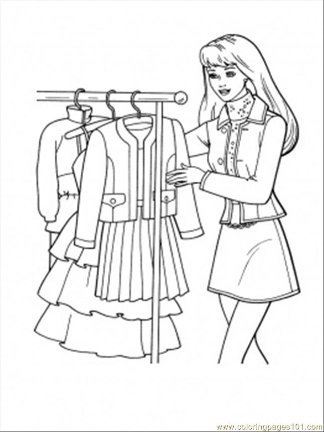 Getting Dressed Coloring Pages