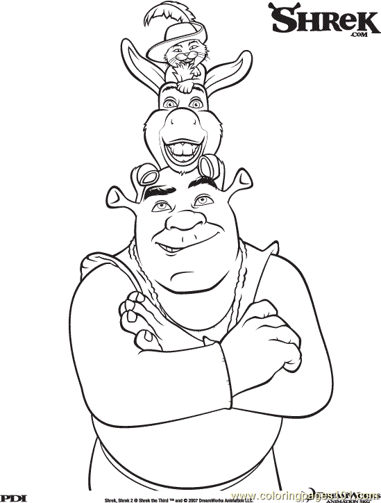 Shrek Face Coloring Pages