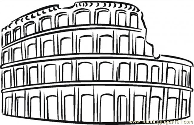 Pages Colosseum (Sightseeing) - free printable coloring page online