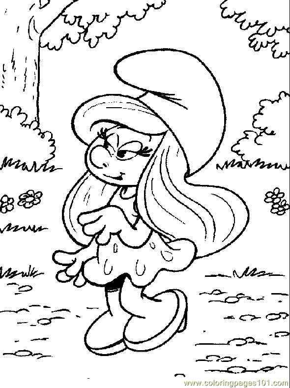 smurfs coloring pages free - photo #5