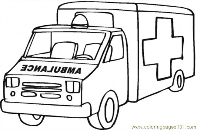 emergency vehicles coloring pages - photo #3