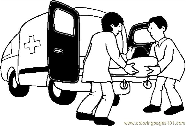 Coloring Pages Ambulance 18 (Transport > Special Transport) - free
