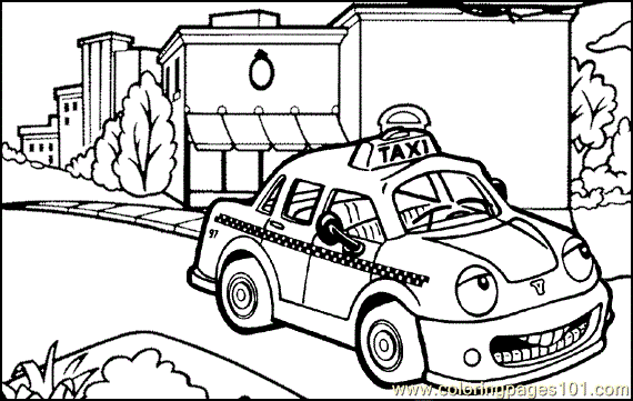 taxi cab coloring pages - photo #35