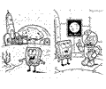 Sponge Bob On The Moon