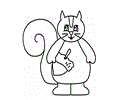 Squirrel Coloring 4