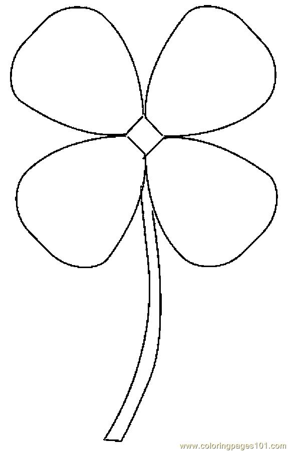 Coloring Pages Four Leaf Clover 14 (Holidays > St. Patrick's Day