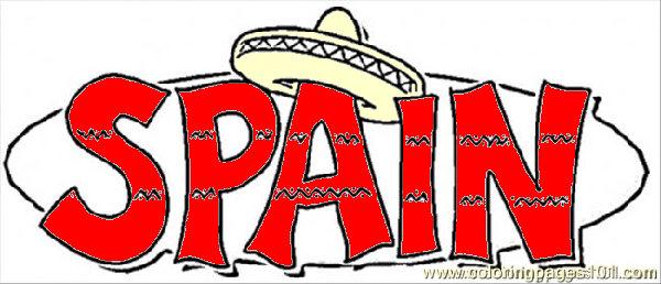 free printable coloring image Spain