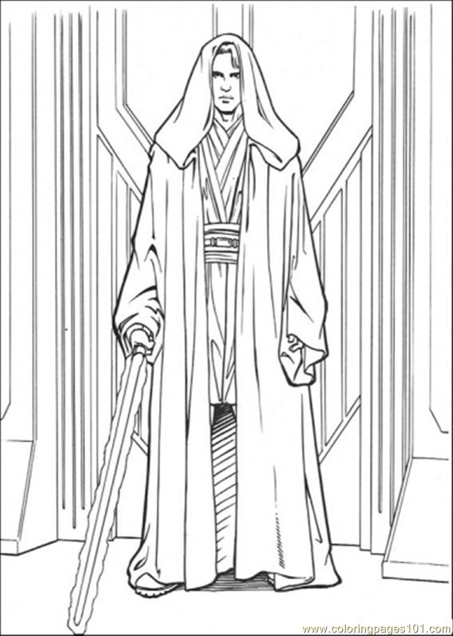 Color this Page Online! free printable coloring image Anakin Skywalker
