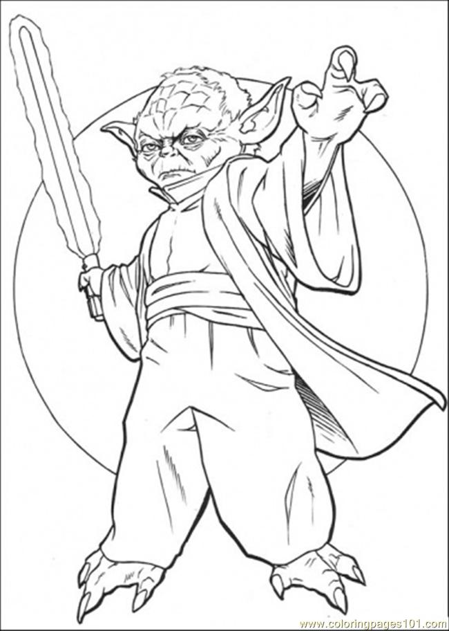Coloring Pages Master Yoda 4 (Cartoons > Star Wars) - free printable coloring page online