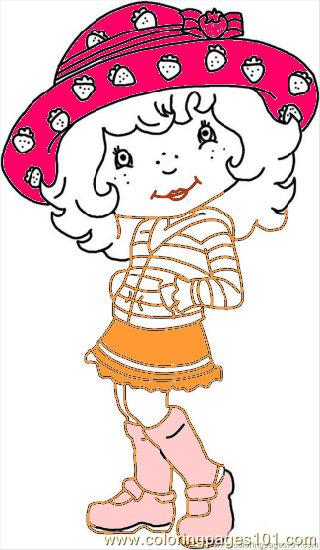 free printable coloring image Strawberry Shortcake Step 6
