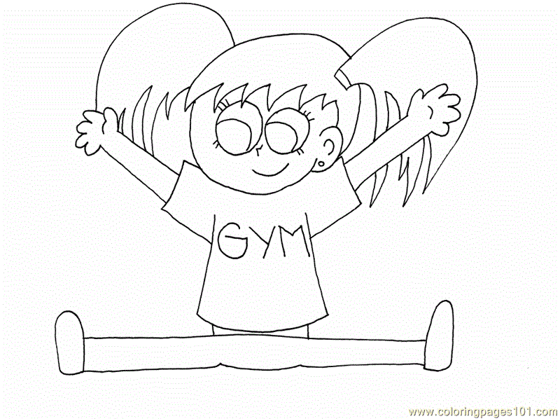 Coloring Pages gymnastics (Sports > Summer Sports) - free printable