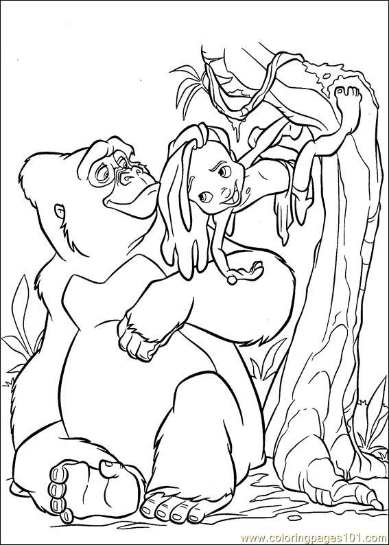 Coloring Pages Tarzan 46 (Cartoons > Tarzan) free printable coloring