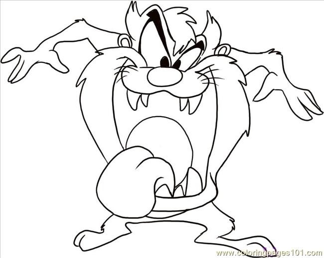 Coloring Pages The Tasmanian Devil Step 5 (Cartoons > Taz) - free