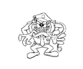 Tazmanian Devil Taz Coloring Page 01