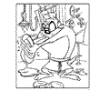 Tazmanian Devil Taz Coloring Page 02