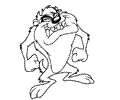 Tazmanian Devil Taz Coloring Page 03
