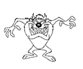Tazmanian Devil Taz Coloring Page 05