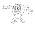 Tazmanian Devil Taz Coloring Page 07