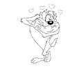 Tazmanian Devil Taz Coloring Page 08