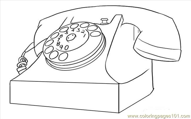 Coloring Pages Raw A Phone, Telephone Step 6 (Technology > Telecom ...