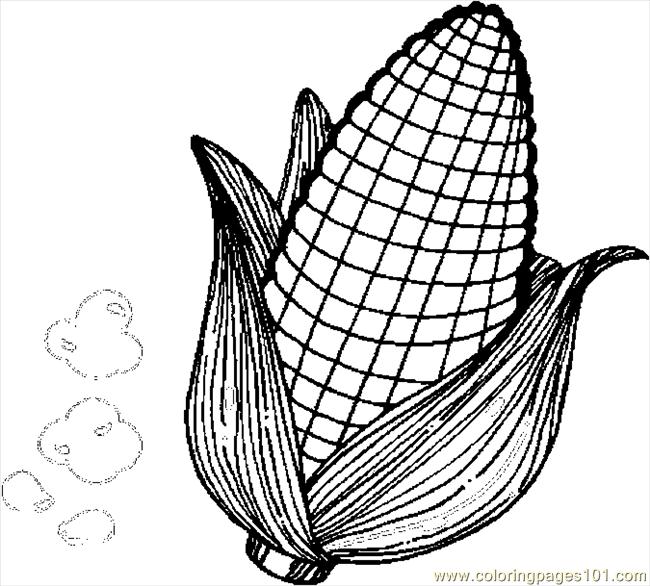 preschool thanksgiving coloring pages corn - photo #34