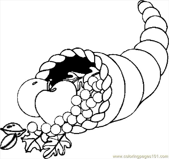 Coloring Pages Cornucopia 14 (Holidays > Thanksgiving Day) - free ...