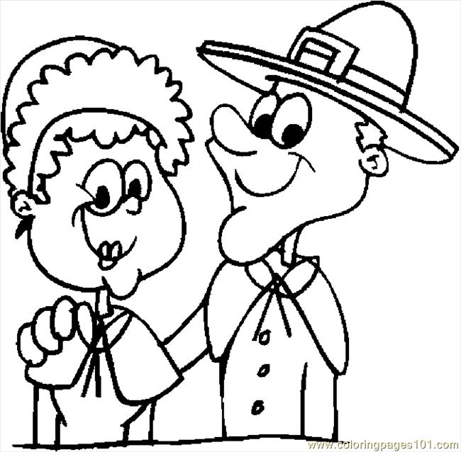 Coloring Pages Pilgrims 4 (Holidays > Thanksgiving Day) - free ...