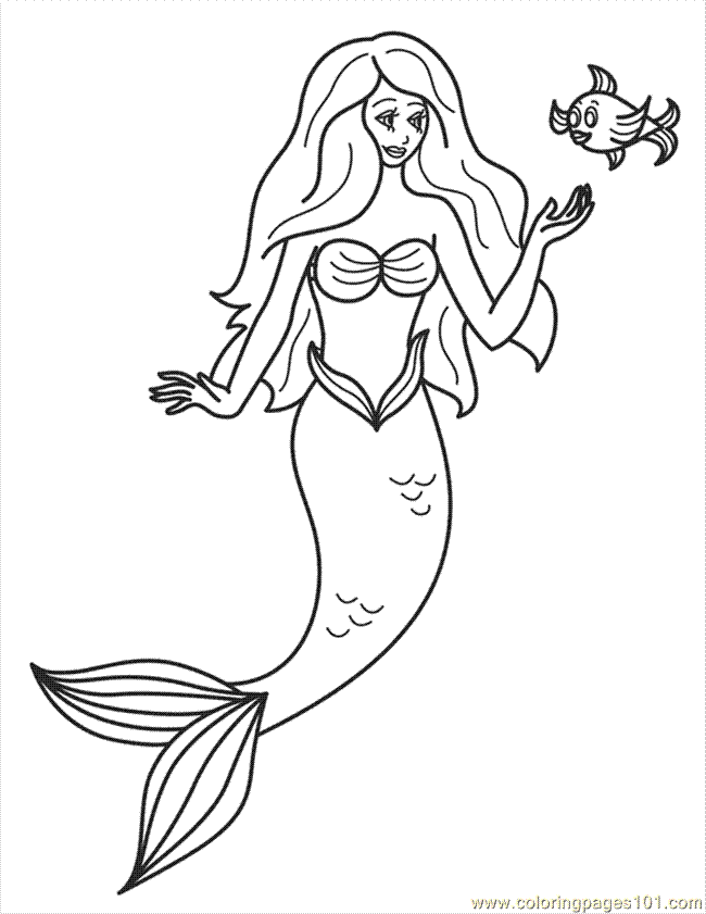 Coloring Pages Little Mermaid (Cartoons > The Little Mermaid) - free