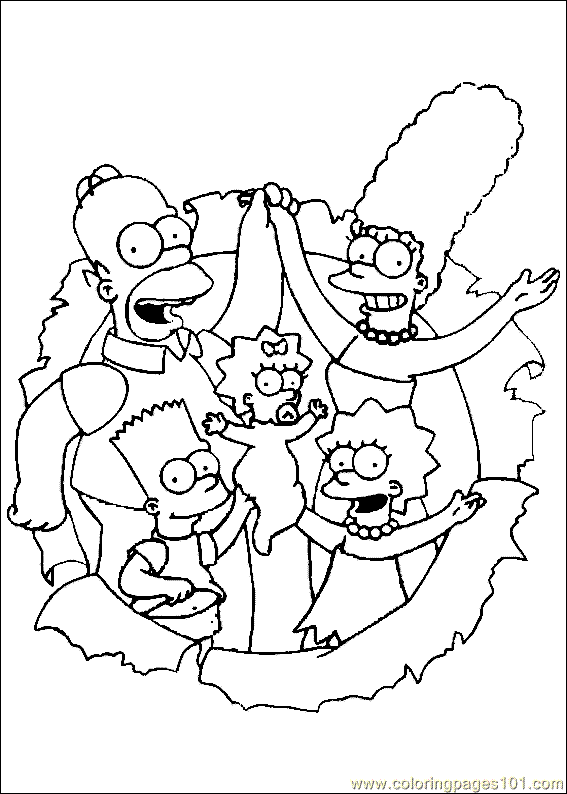 Coloring Pages Simpsons Coloring Page 13 (Cartoons > The Simpsons) - free printable coloring ...