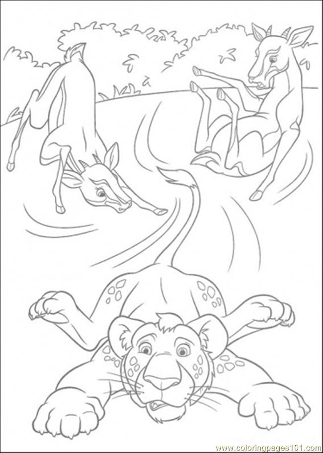 free printable coloring image Two Deers Are Playing With Ryan