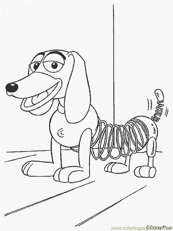 Coloring Pages Slinkydog (Cartoons > Toy Story) - free printable