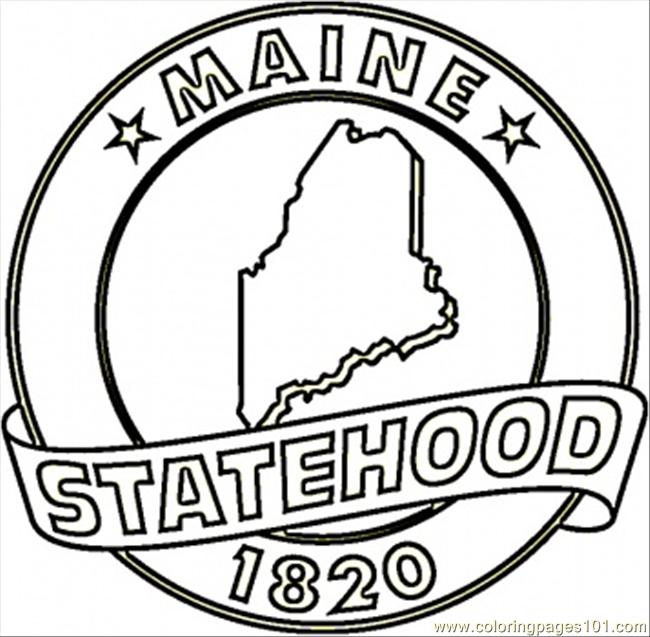 maine state flag coloring pages - photo #22