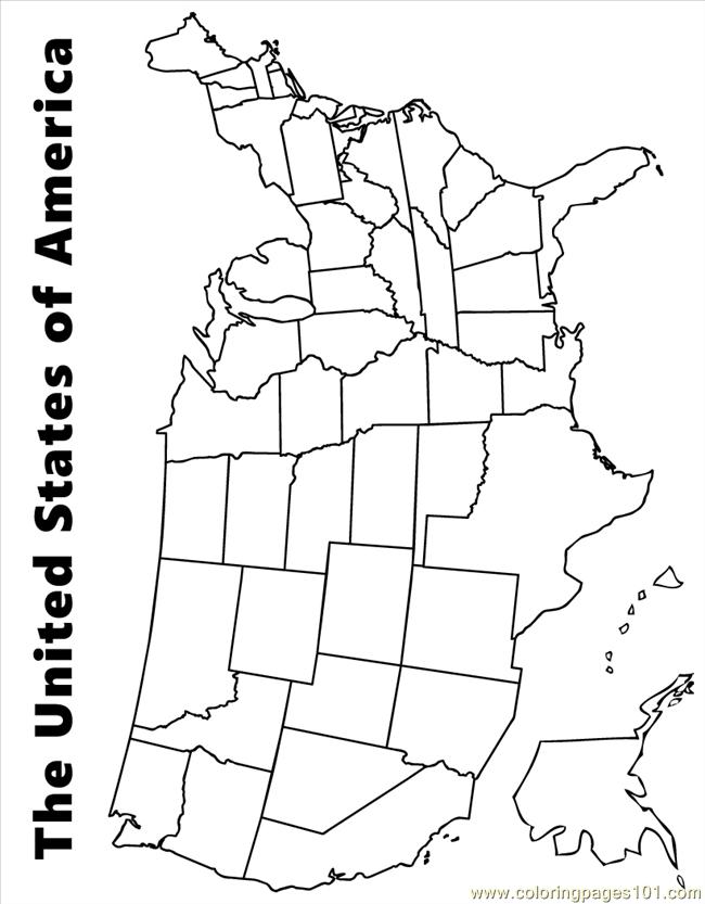 labeled usa map coloring pages printable - photo #18