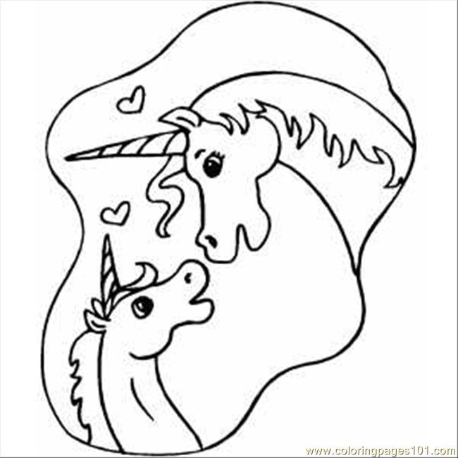Coloring Pages Unicorns In Love (Cartoons > Unicorn) - free printable ...