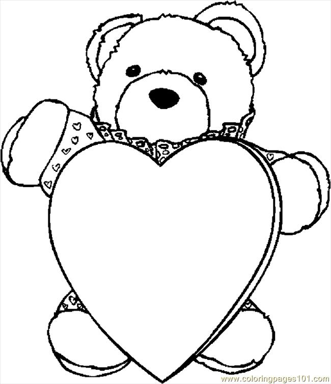 valentine bears coloring pages - photo #12