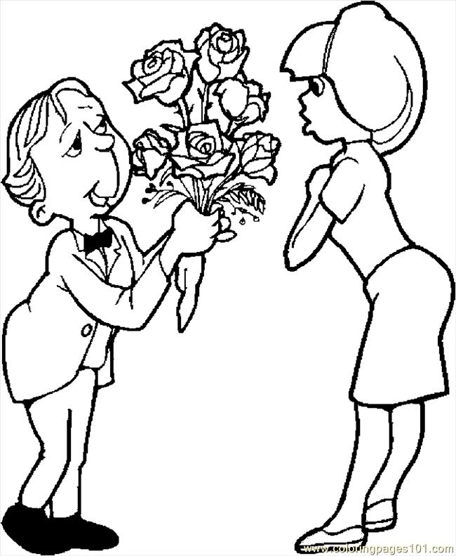 valentine roses coloring pages - photo #20