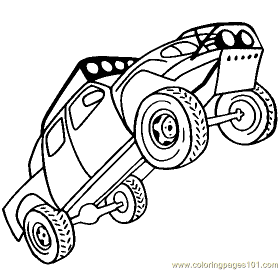 race car and monster truck coloring pages - photo #8