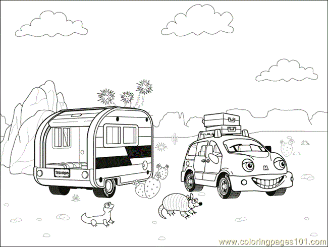 free printable coloring image Maria Minivan