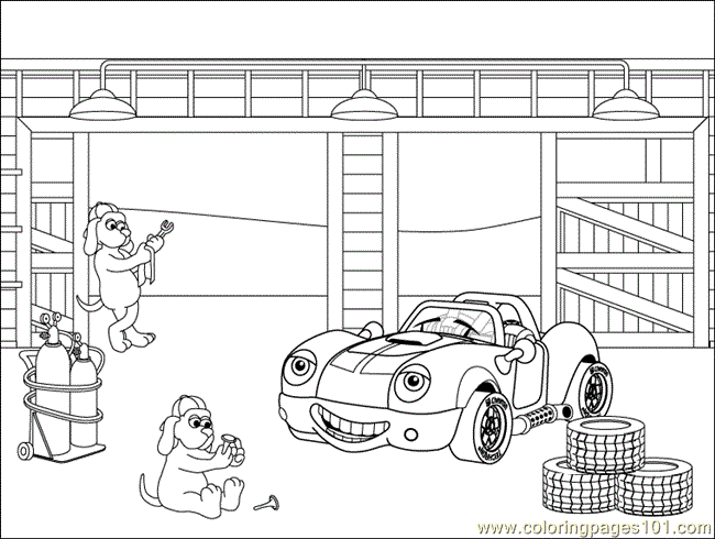 free printable coloring image Riley Roadster