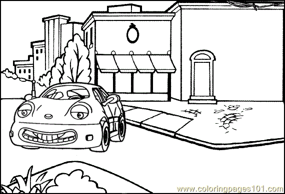 free printable coloring image Sam Sedan