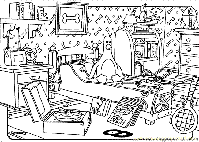 wallace and gromit coloring pages - photo #32
