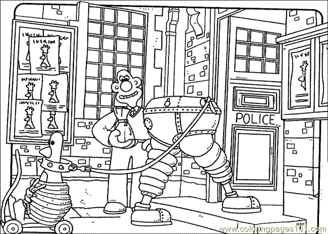 wallace and gromit coloring pages - photo #10