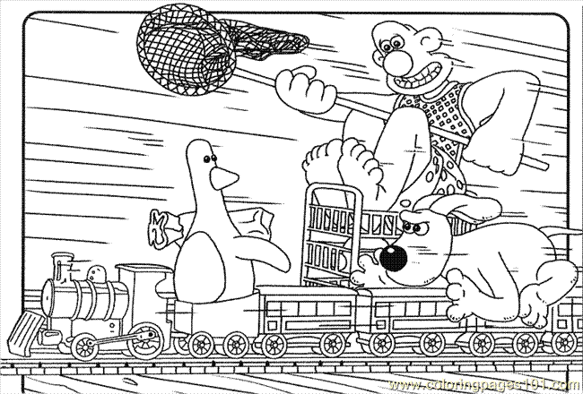 wallace and gromit coloring pages - photo #30