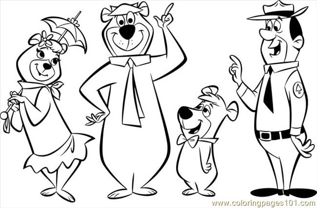 yogi the bear coloring pages - photo #11