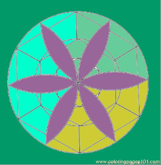 free printable coloring image Kaleidoscope 21 Med
