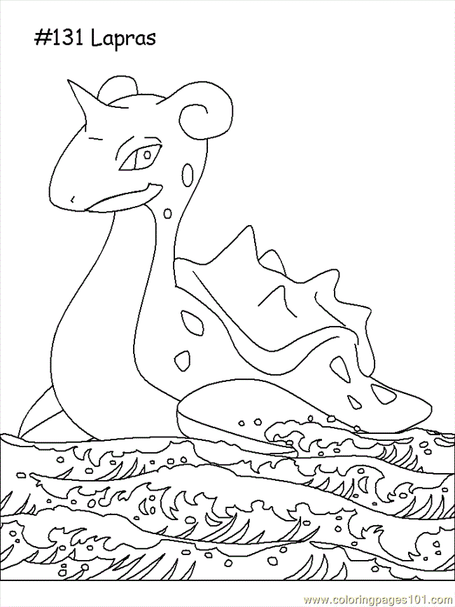 free printable coloring image Lapras